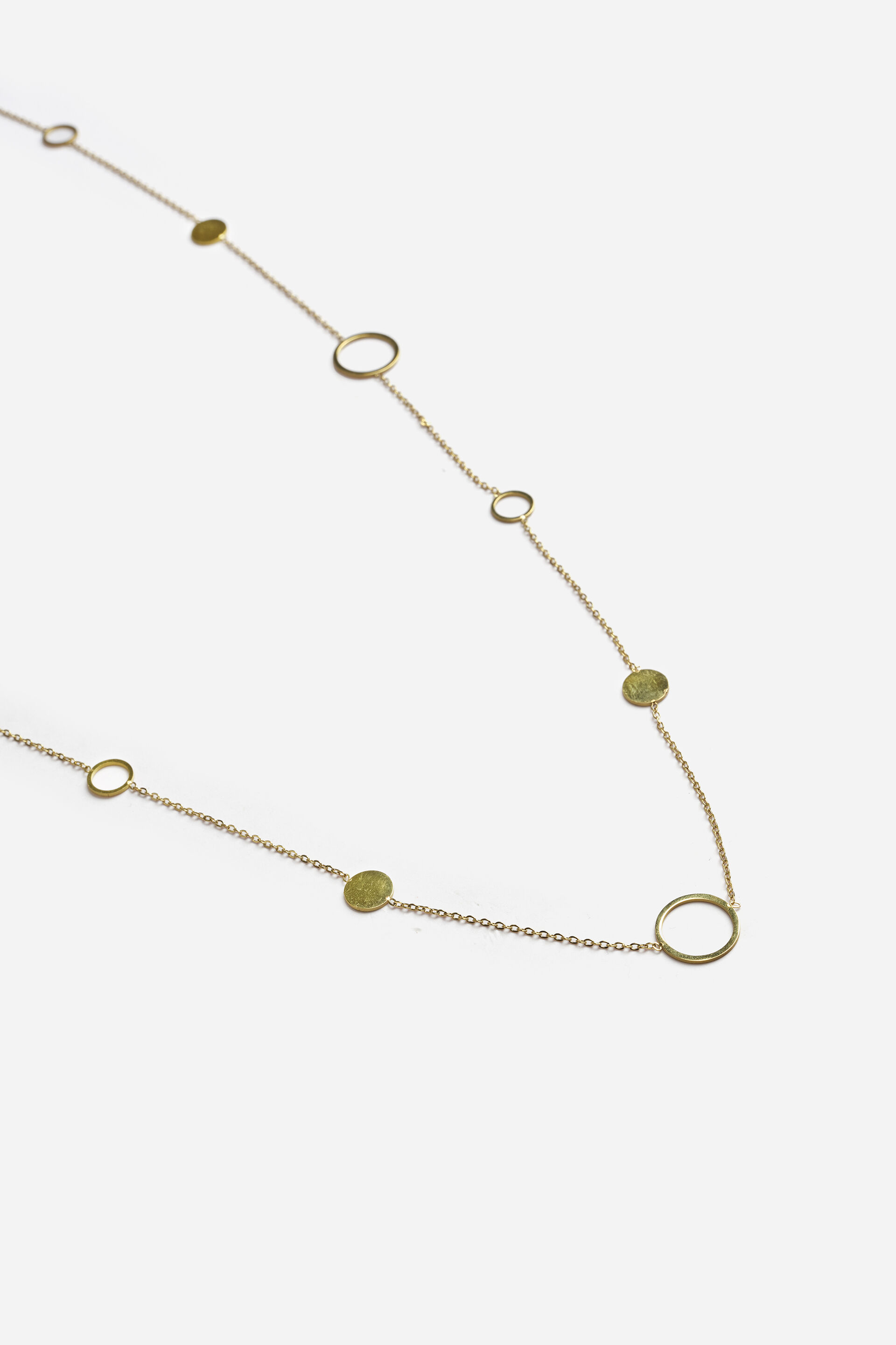 Golden Circle Charm Necklace, , image 4